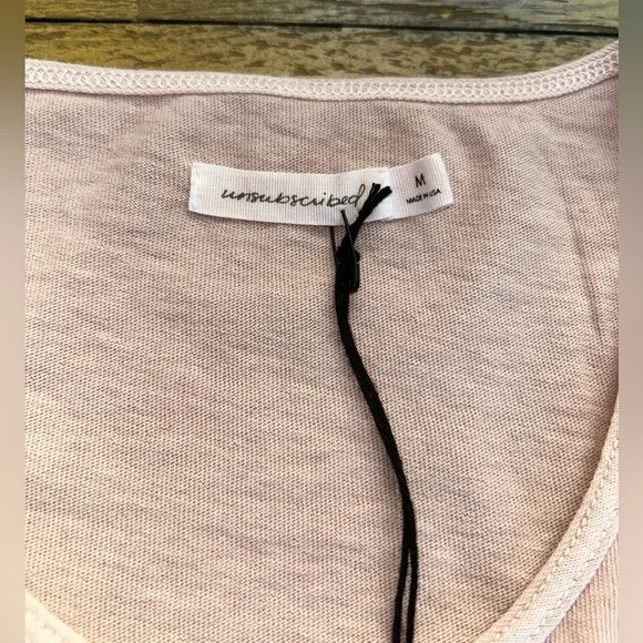 UNSUBSCRIBED Blush Crochet Lace-Trimmed Tank Top Basic Feminine Balletcore - Picture 4 of 8